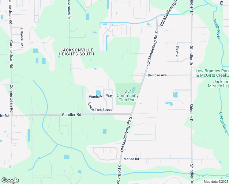 map of restaurants, bars, coffee shops, grocery stores, and more near 6251 Rolling Tree Street in Jacksonville