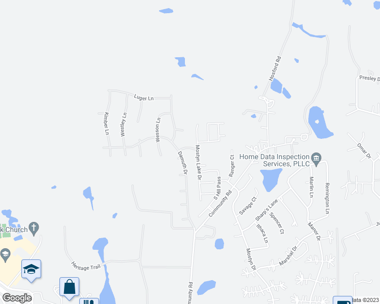 map of restaurants, bars, coffee shops, grocery stores, and more near 40803 Mostyn Drive in Magnolia