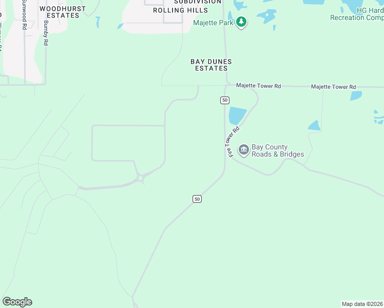 map of restaurants, bars, coffee shops, grocery stores, and more near County Highway 50 in Panama City