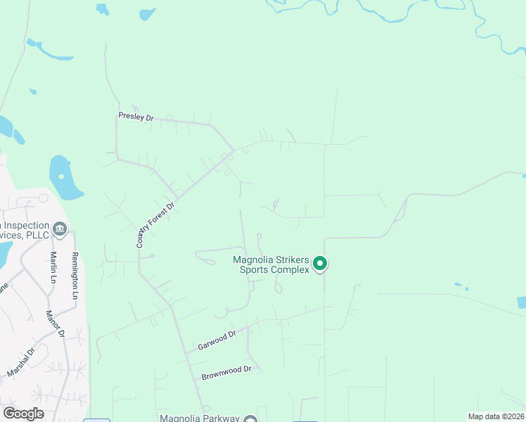 map of restaurants, bars, coffee shops, grocery stores, and more near 11711 Pickford Lane in Magnolia
