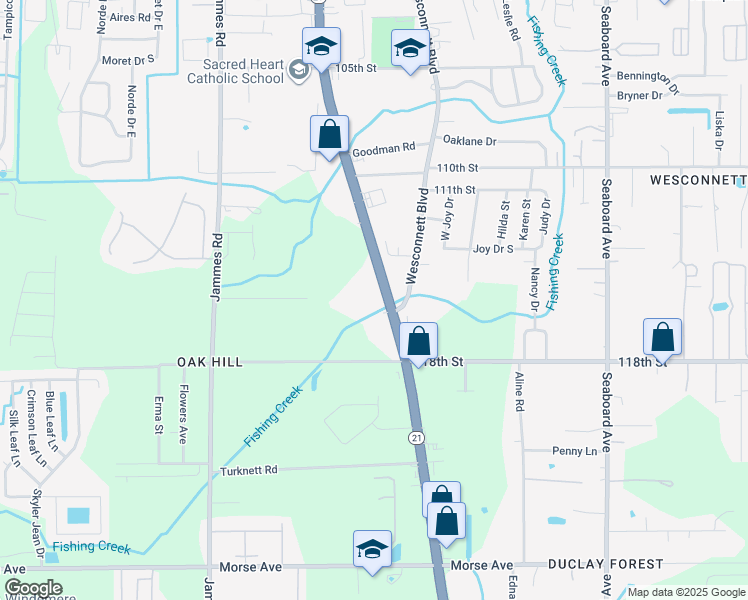 map of restaurants, bars, coffee shops, grocery stores, and more near 6264 Blanding Boulevard in Jacksonville