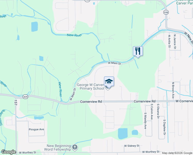 map of restaurants, bars, coffee shops, grocery stores, and more near 39387 Legacy Lake Drive in Gonzales