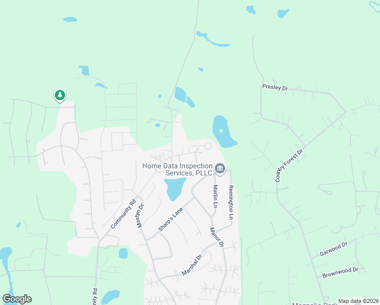map of restaurants, bars, coffee shops, grocery stores, and more near 41040 Community Road in Magnolia