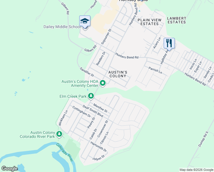 map of restaurants, bars, coffee shops, grocery stores, and more near 3712 Denehoe Cove in Austin