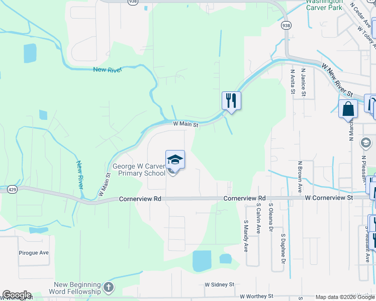 map of restaurants, bars, coffee shops, grocery stores, and more near 11470 Legacy Oaks Lane in Gonzales