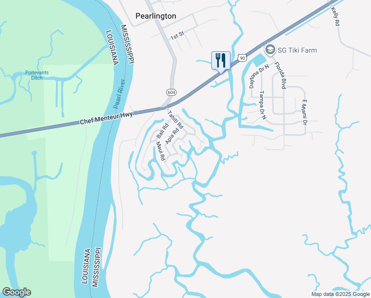 map of restaurants, bars, coffee shops, grocery stores, and more near 4000 Sumatra Road in Pearlington
