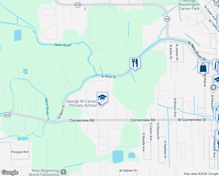 map of restaurants, bars, coffee shops, grocery stores, and more near 11470 Legacy Oaks Lane in Gonzales