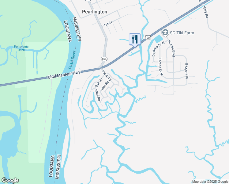 map of restaurants, bars, coffee shops, grocery stores, and more near 4000 Sumatra Road in Pearlington