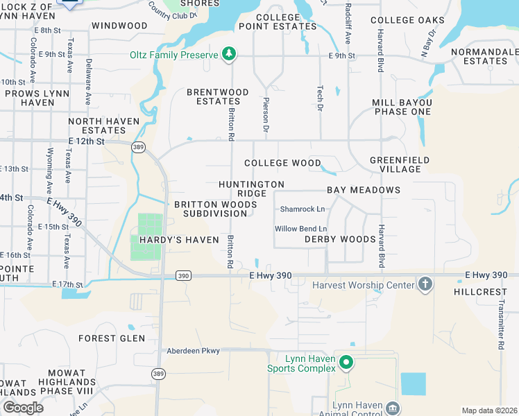 map of restaurants, bars, coffee shops, grocery stores, and more near 162 Derby Woods Drive in Lynn Haven
