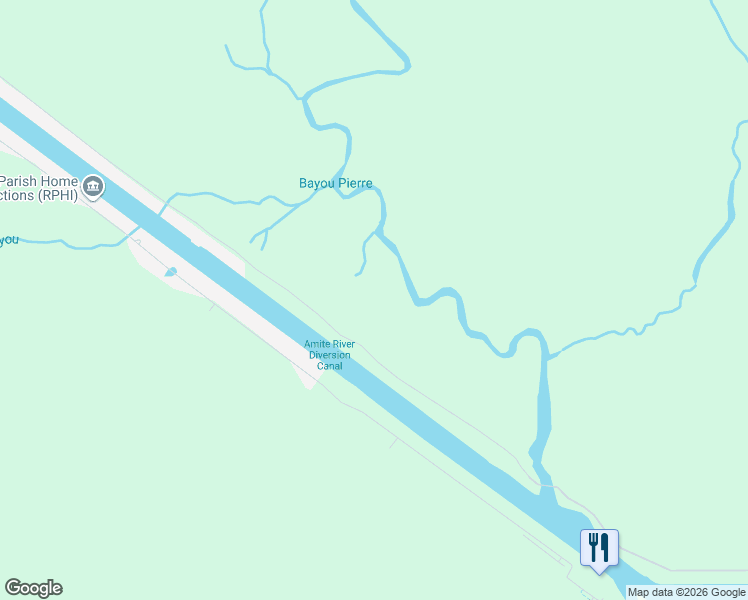 map of restaurants, bars, coffee shops, grocery stores, and more near 11607 Home Port Drive in Maurepas