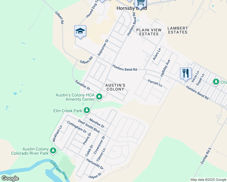 map of restaurants, bars, coffee shops, grocery stores, and more near 14609 Highsmith Street in Austin