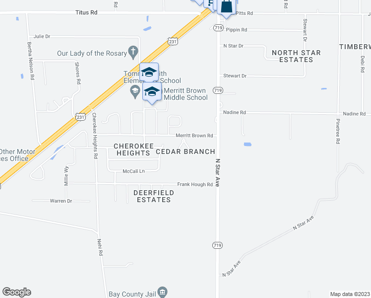 map of restaurants, bars, coffee shops, grocery stores, and more near 4909 Barrett Way in Panama City