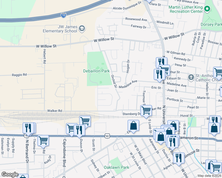 map of restaurants, bars, coffee shops, grocery stores, and more near 218 Noble Street in Lafayette