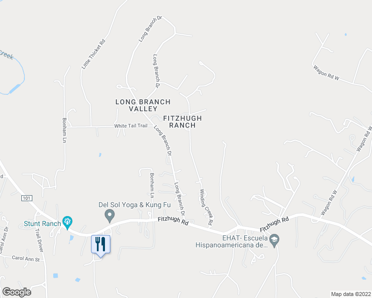 map of restaurants, bars, coffee shops, grocery stores, and more near 13005 Winding Creek Road in Austin