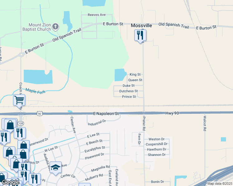 map of restaurants, bars, coffee shops, grocery stores, and more near 1972 Duke Street in Westlake