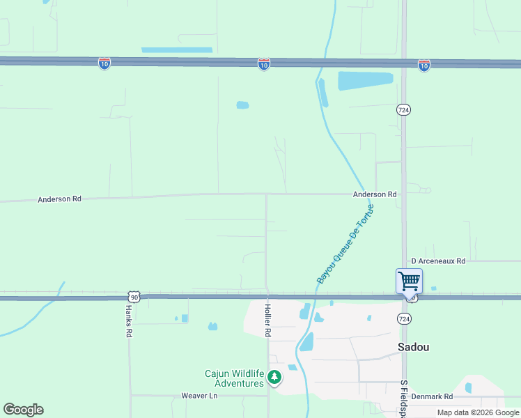map of restaurants, bars, coffee shops, grocery stores, and more near 835 Hollier Road in Duson