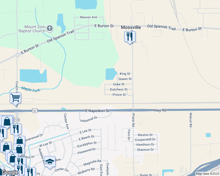 map of restaurants, bars, coffee shops, grocery stores, and more near 1972 Duke Street in Westlake