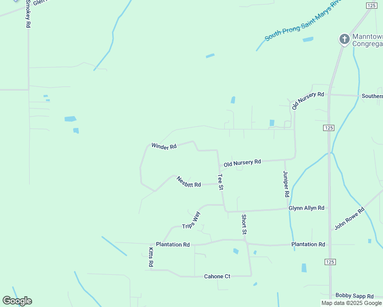 map of restaurants, bars, coffee shops, grocery stores, and more near 7784 Winder Road in Macclenny