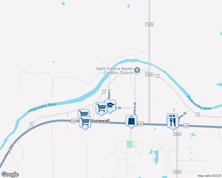 map of restaurants, bars, coffee shops, grocery stores, and more near 328 Loring Street in Stonewall
