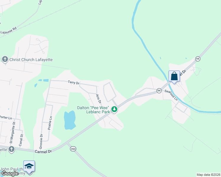 map of restaurants, bars, coffee shops, grocery stores, and more near 217 Laurelwood Drive in Lafayette