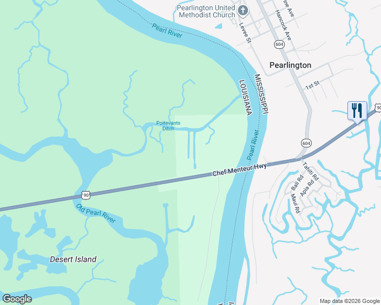 map of restaurants, bars, coffee shops, grocery stores, and more near 59111 U.S. 90 in Slidell