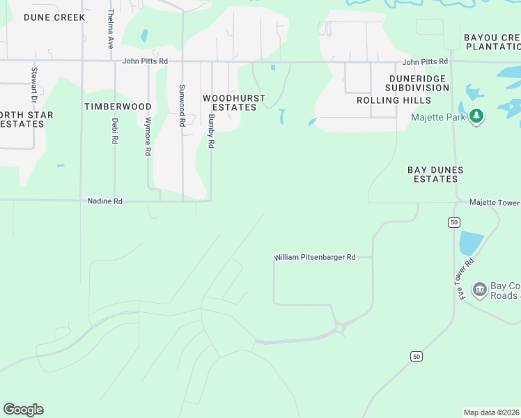map of restaurants, bars, coffee shops, grocery stores, and more near 6730 Nadine Road in Panama City