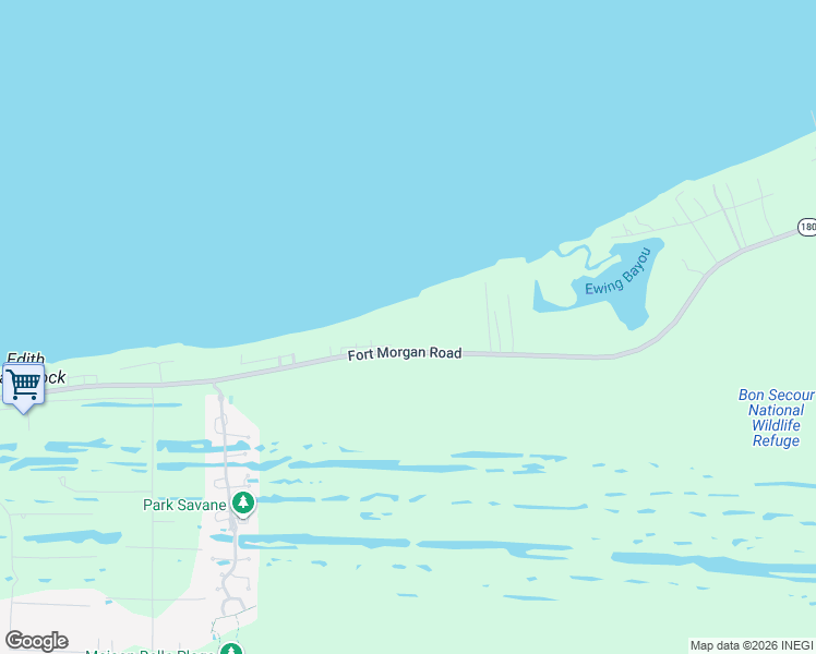 map of restaurants, bars, coffee shops, grocery stores, and more near 9663 Fort Morgan Road in Gulf Shores