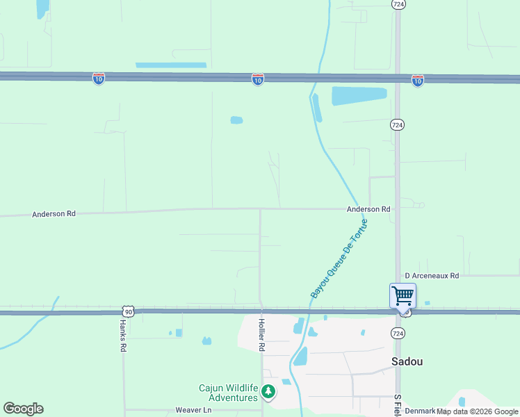 map of restaurants, bars, coffee shops, grocery stores, and more near 835 Hollier Road in Duson
