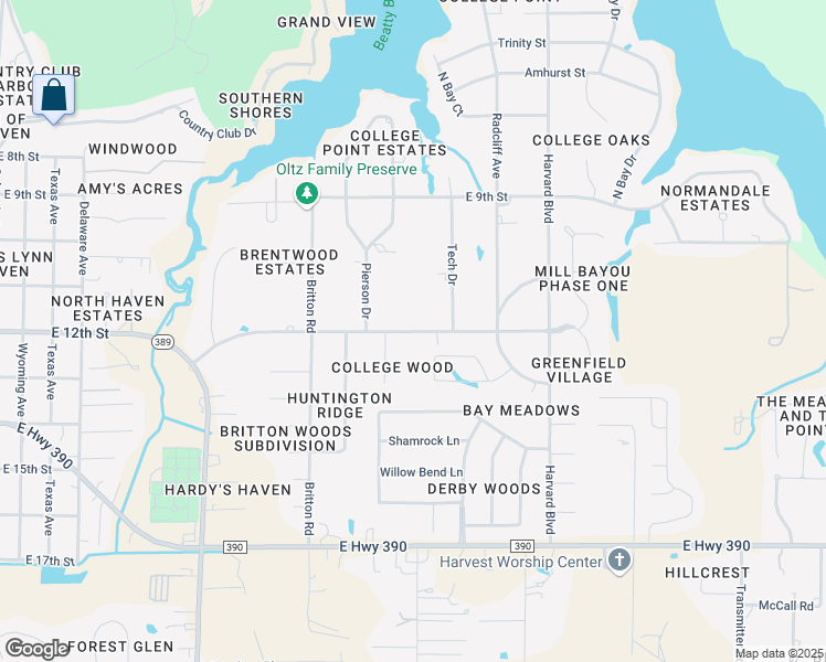 map of restaurants, bars, coffee shops, grocery stores, and more near 2039 12th Street in Lynn Haven