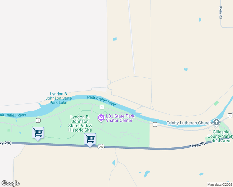 map of restaurants, bars, coffee shops, grocery stores, and more near Ranch Road 1 in Stonewall