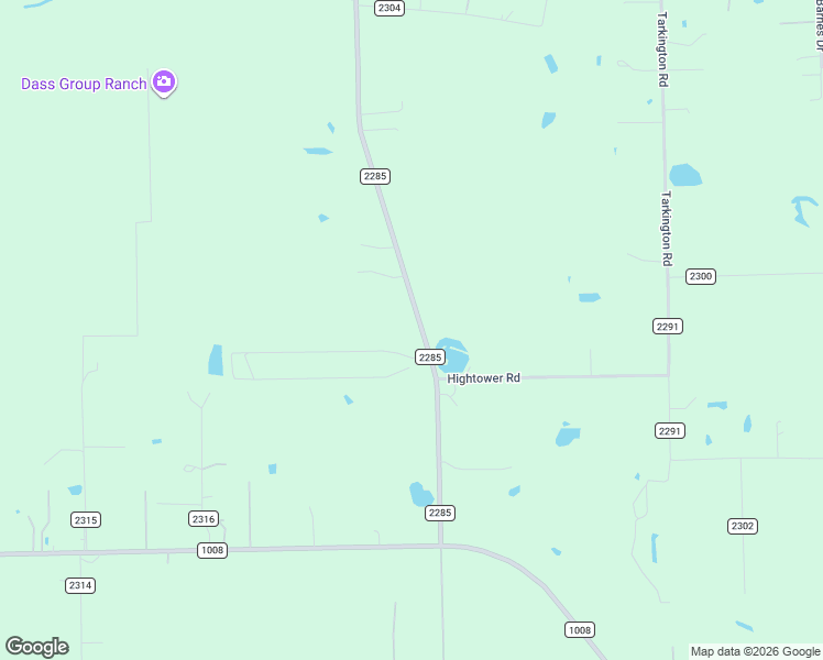 map of restaurants, bars, coffee shops, grocery stores, and more near County Road 2285 in Cleveland