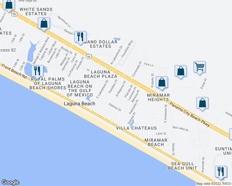 map of restaurants, bars, coffee shops, grocery stores, and more near 223 El Reposo Place in Panama City