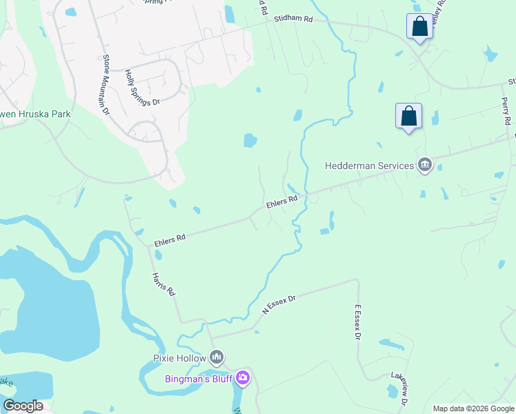 map of restaurants, bars, coffee shops, grocery stores, and more near 10195 Ehlers Road in Conroe
