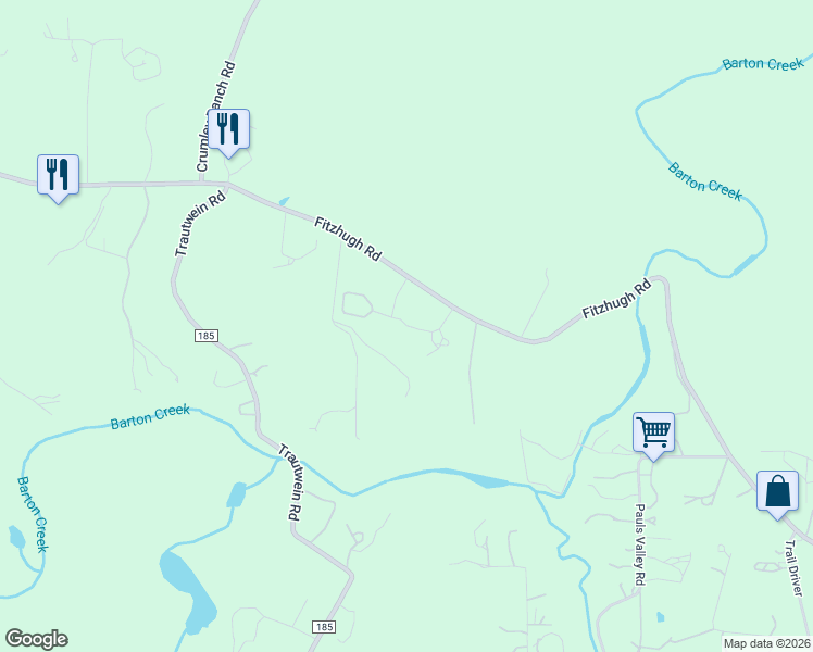 map of restaurants, bars, coffee shops, grocery stores, and more near 154 Preslar Circle in Austin