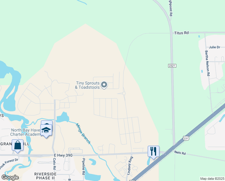 map of restaurants, bars, coffee shops, grocery stores, and more near 4700 Allie Lane in Panama City