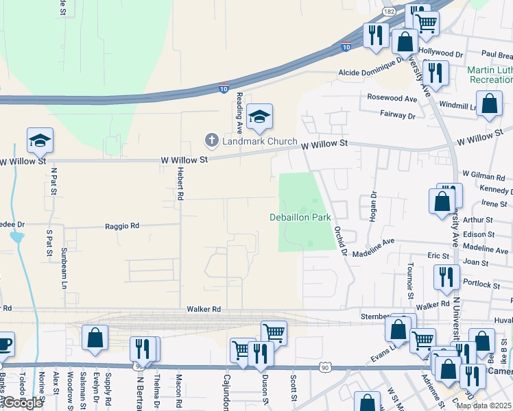 map of restaurants, bars, coffee shops, grocery stores, and more near 222 Bowers Road in Scott
