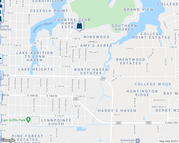 map of restaurants, bars, coffee shops, grocery stores, and more near 1112 North Haven Circle in Lynn Haven