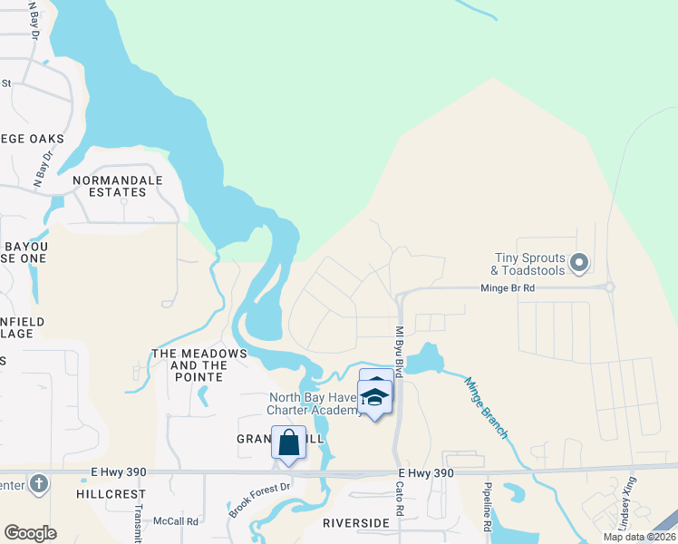map of restaurants, bars, coffee shops, grocery stores, and more near 129 North Shoreview Drive in Panama City