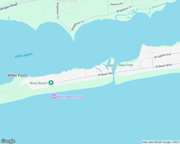 map of restaurants, bars, coffee shops, grocery stores, and more near 1704 West Beach Boulevard in Gulf Shores