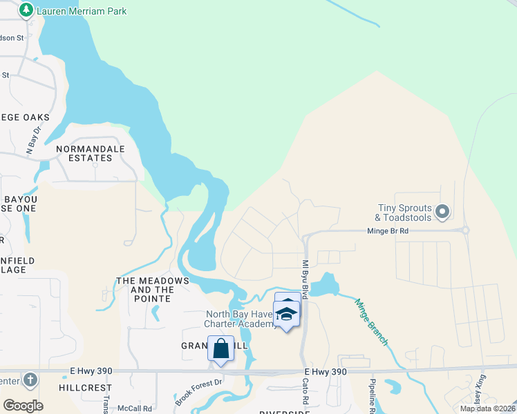 map of restaurants, bars, coffee shops, grocery stores, and more near 129 North Shoreview Drive in Panama City