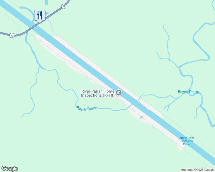 map of restaurants, bars, coffee shops, grocery stores, and more near 12042 River Highlands Drive in Saint Amant