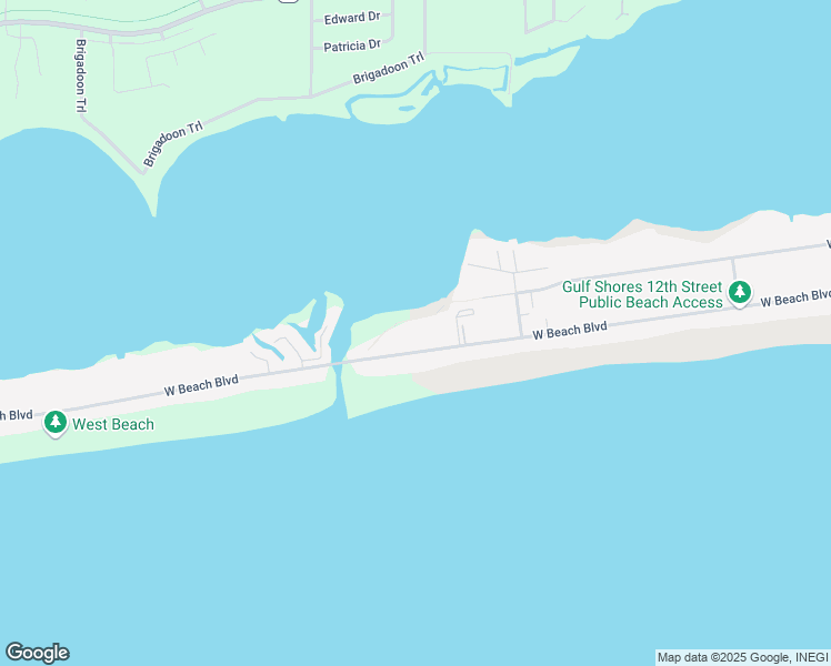 map of restaurants, bars, coffee shops, grocery stores, and more near 1596 West Beach Boulevard in Gulf Shores