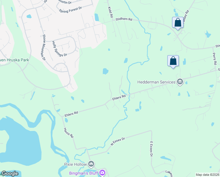 map of restaurants, bars, coffee shops, grocery stores, and more near 10195 Ehlers Road in Conroe