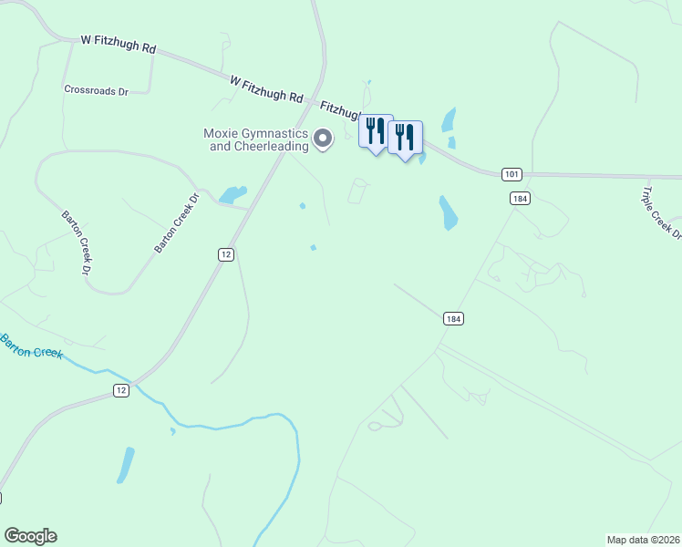 map of restaurants, bars, coffee shops, grocery stores, and more near 12800 Silver Creek Road in Dripping Springs