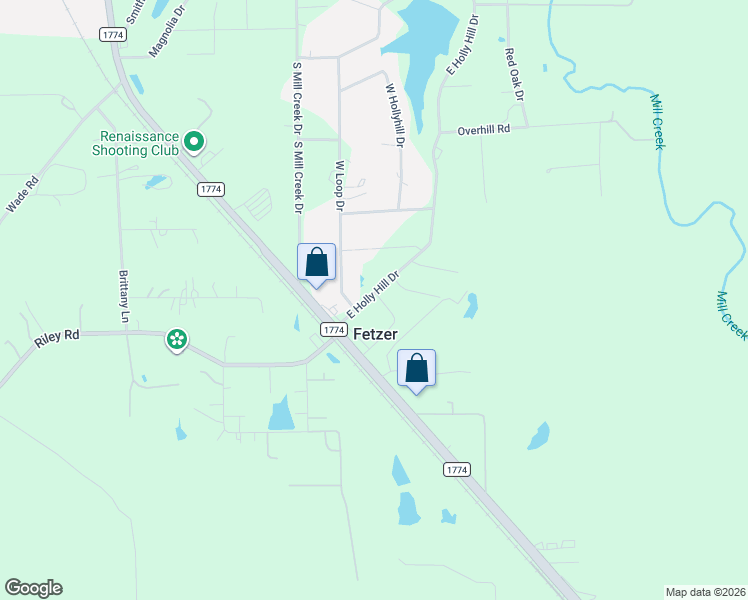 map of restaurants, bars, coffee shops, grocery stores, and more near 15330 West Loop Drive in Plantersville