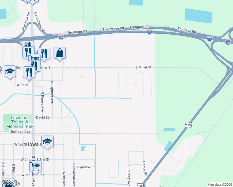 map of restaurants, bars, coffee shops, grocery stores, and more near 600 Chestnut Street in Iowa