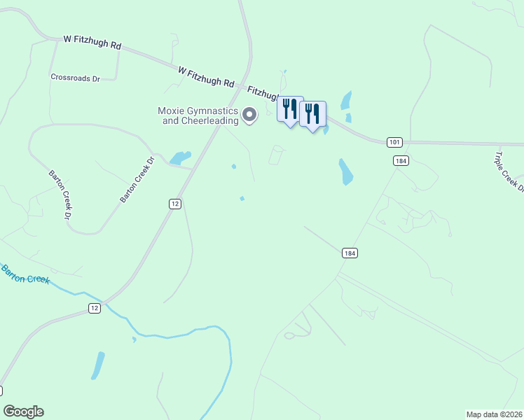 map of restaurants, bars, coffee shops, grocery stores, and more near 12800 Silver Creek Road in Dripping Springs