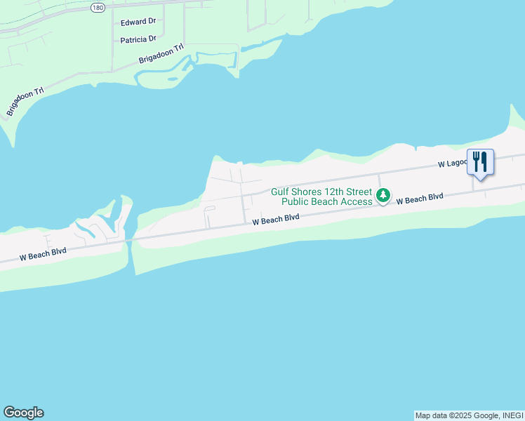 map of restaurants, bars, coffee shops, grocery stores, and more near 1458 West Beach Boulevard in Gulf Shores