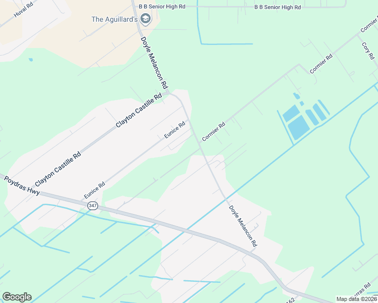 map of restaurants, bars, coffee shops, grocery stores, and more near 2654 Doyle Melancon Road in Breaux Bridge