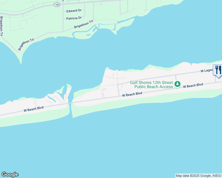 map of restaurants, bars, coffee shops, grocery stores, and more near in Gulf Shores
